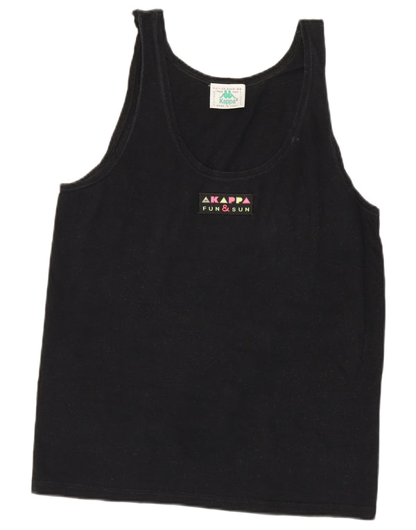 Canotta da donna Kappa UK 14 grande cotone nero