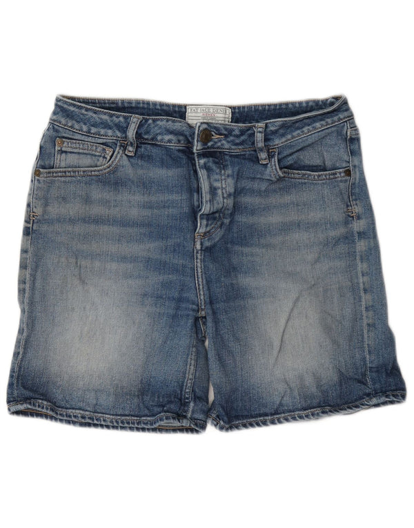 Pantaloncini di jeans da donna Fat Face UK 10 piccoli W27 L6 cotone blu