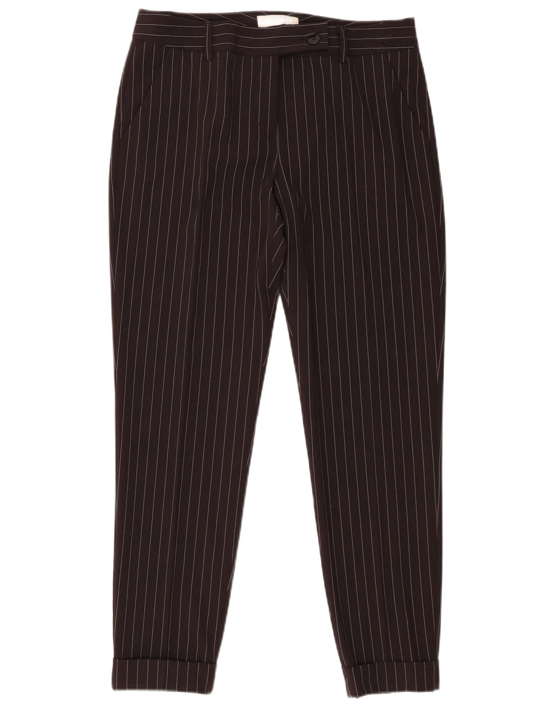 Pantaloni da abito slim da donna Stefanel W32 L28 a righe neri