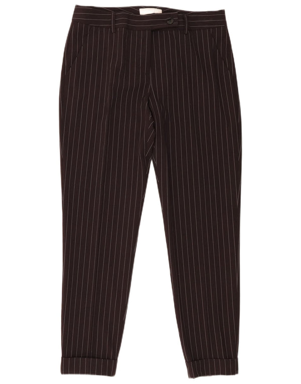 Pantaloni da abito slim da donna Stefanel W32 L28 a righe neri