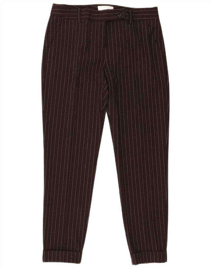 Pantaloni da abito slim da donna Stefanel W32 L28 a righe neri