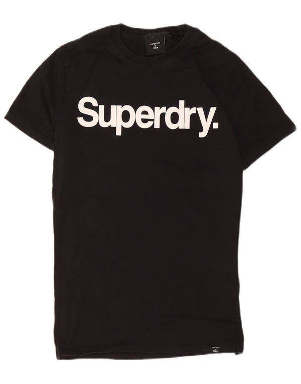 T-shirt grafica da uomo Superdry Top in cotone nero medio