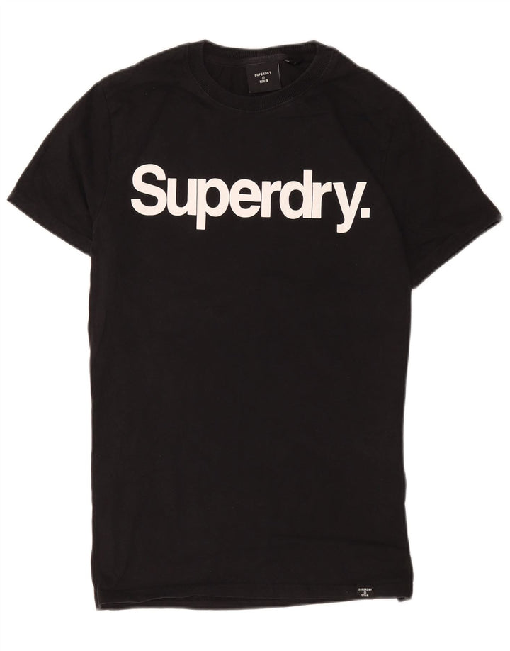 T-shirt grafica da uomo Superdry Top in cotone nero medio
