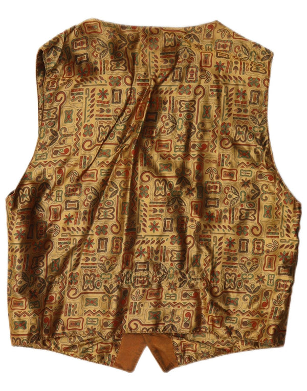Lavorazione Artigiana Gilet Uomo in Pelle Scamosciata XL Marrone Geometria Pelle