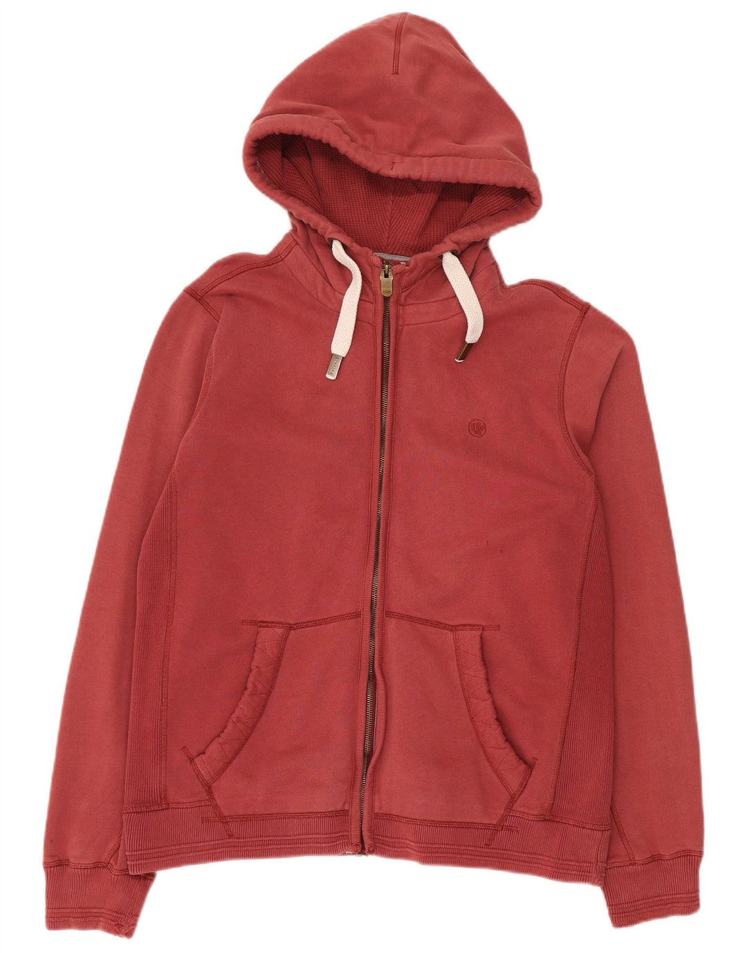Maglione con cappuccio e zip da uomo Fat Face grande in cotone rosso