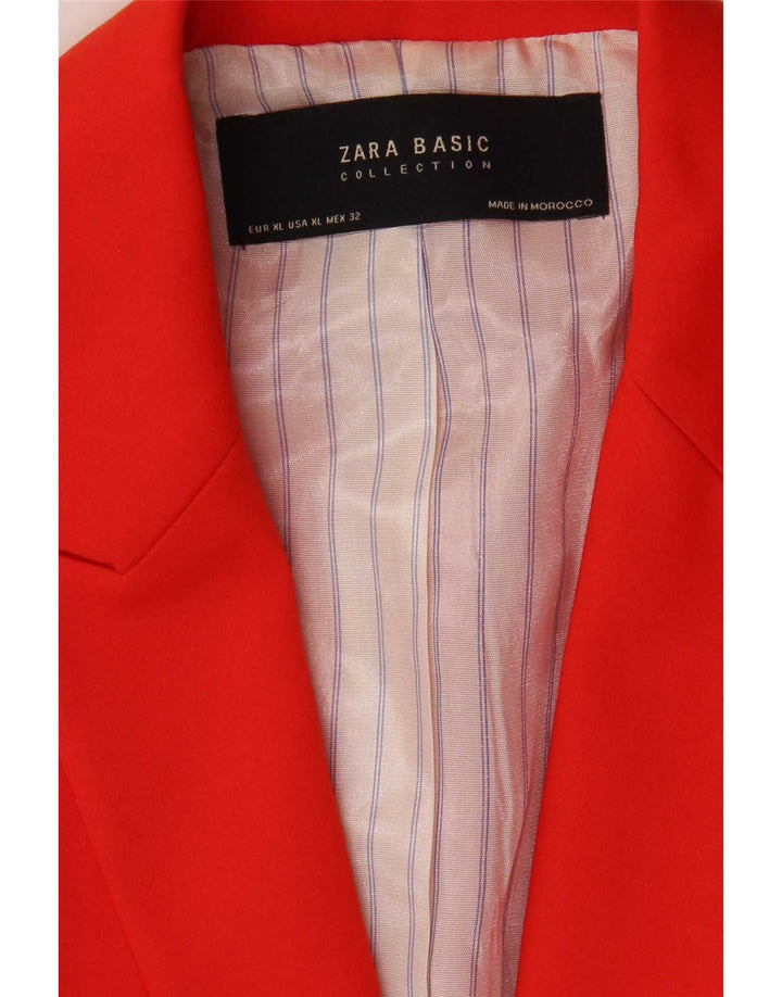 Giacca blazer a 1 bottone da donna Zara UK 18 XL arancione