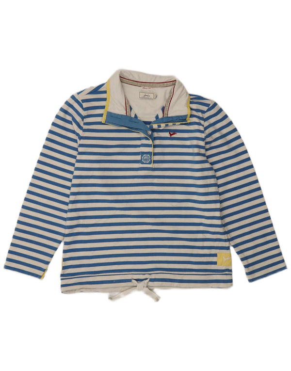Felpa da donna Joules vestibilità classica, maglione UK 14, cotone a righe grandi blu