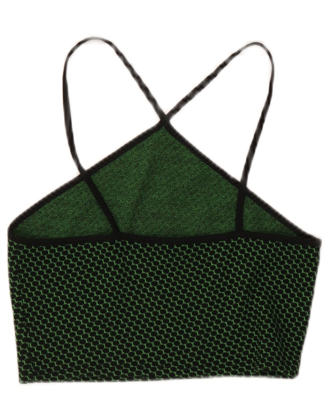 Top corto da donna Zara UK 12 verde medio maculato
