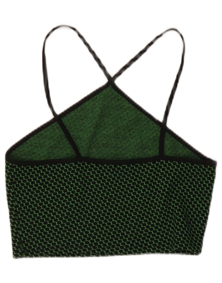 Top corto da donna Zara UK 12 verde medio maculato