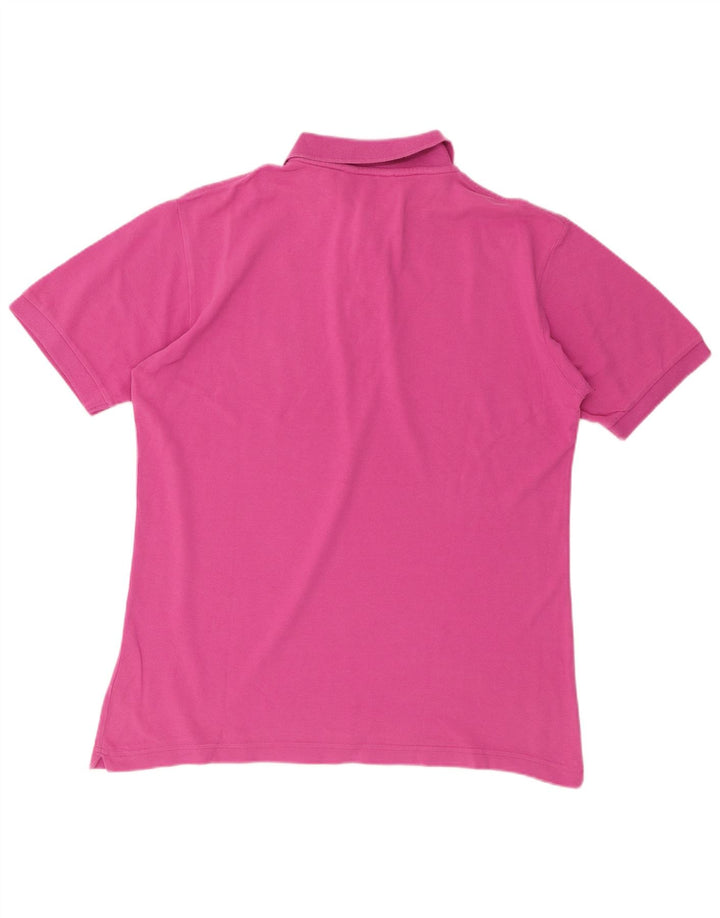 SPALDING Mens Polo Shirt Large Pink Cotton