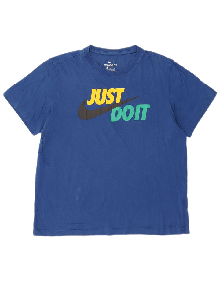 T-shirt grafica da uomo NIKE Top grande blu