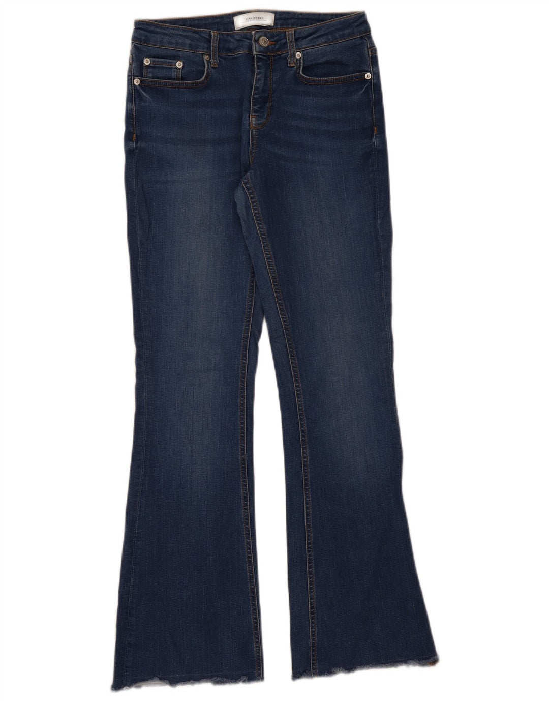 Jeans svasati da donna Zara EU 38 piccoli W28 L31 blu