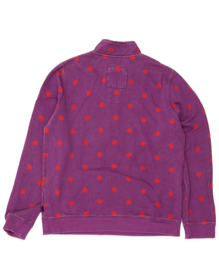 BODEN Felpa da donna con collo con zip, maglione UK 12, pois viola medio