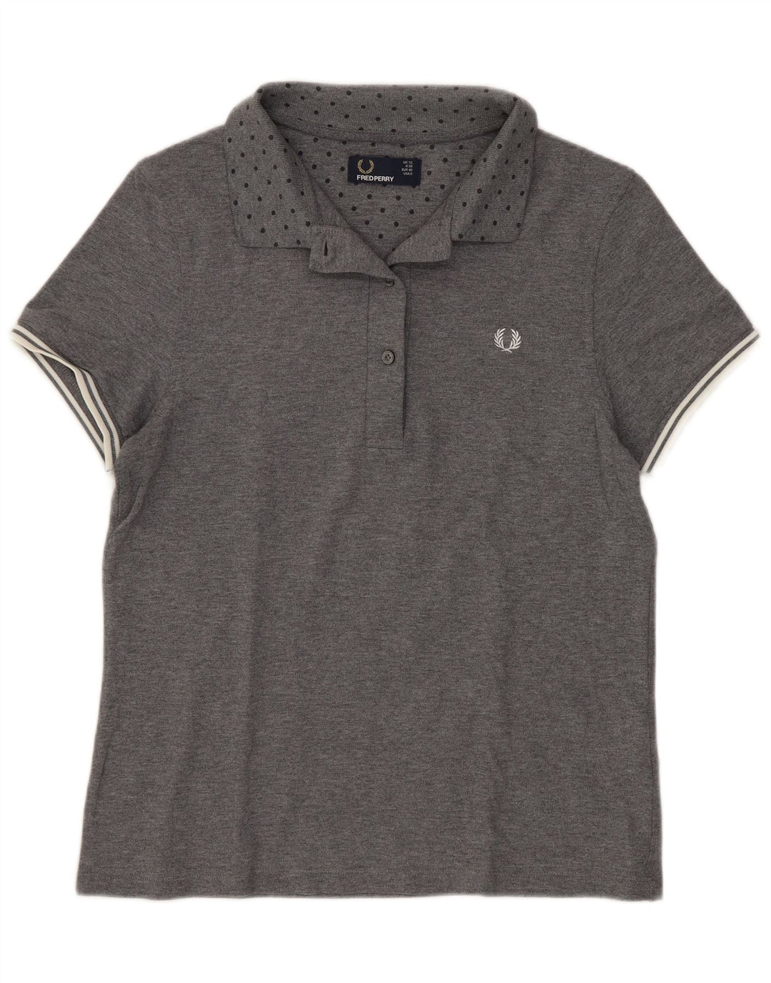 Polo da donna Fred Perry UK 12 cotone maculato grigio medio