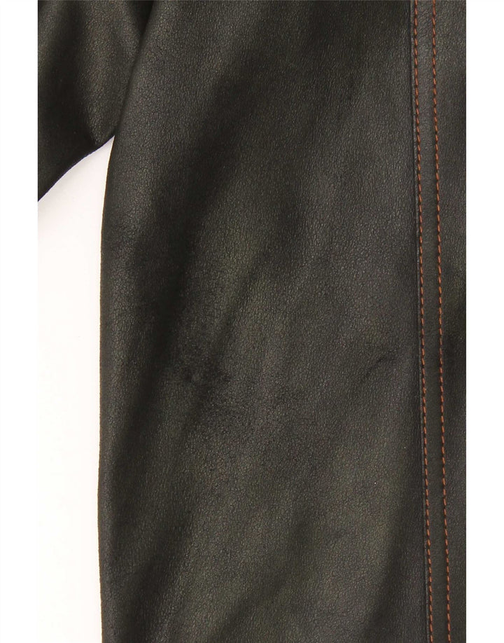Giacca in pelle vintage da uomo IT 52 XL Nera
