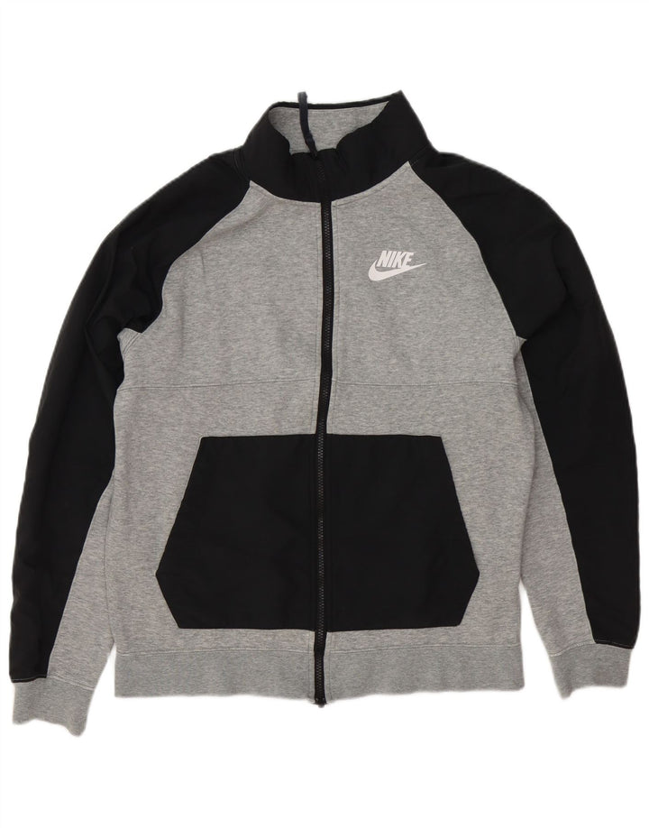 Giacca da ginnastica da uomo Nike Small in cotone color block grigio