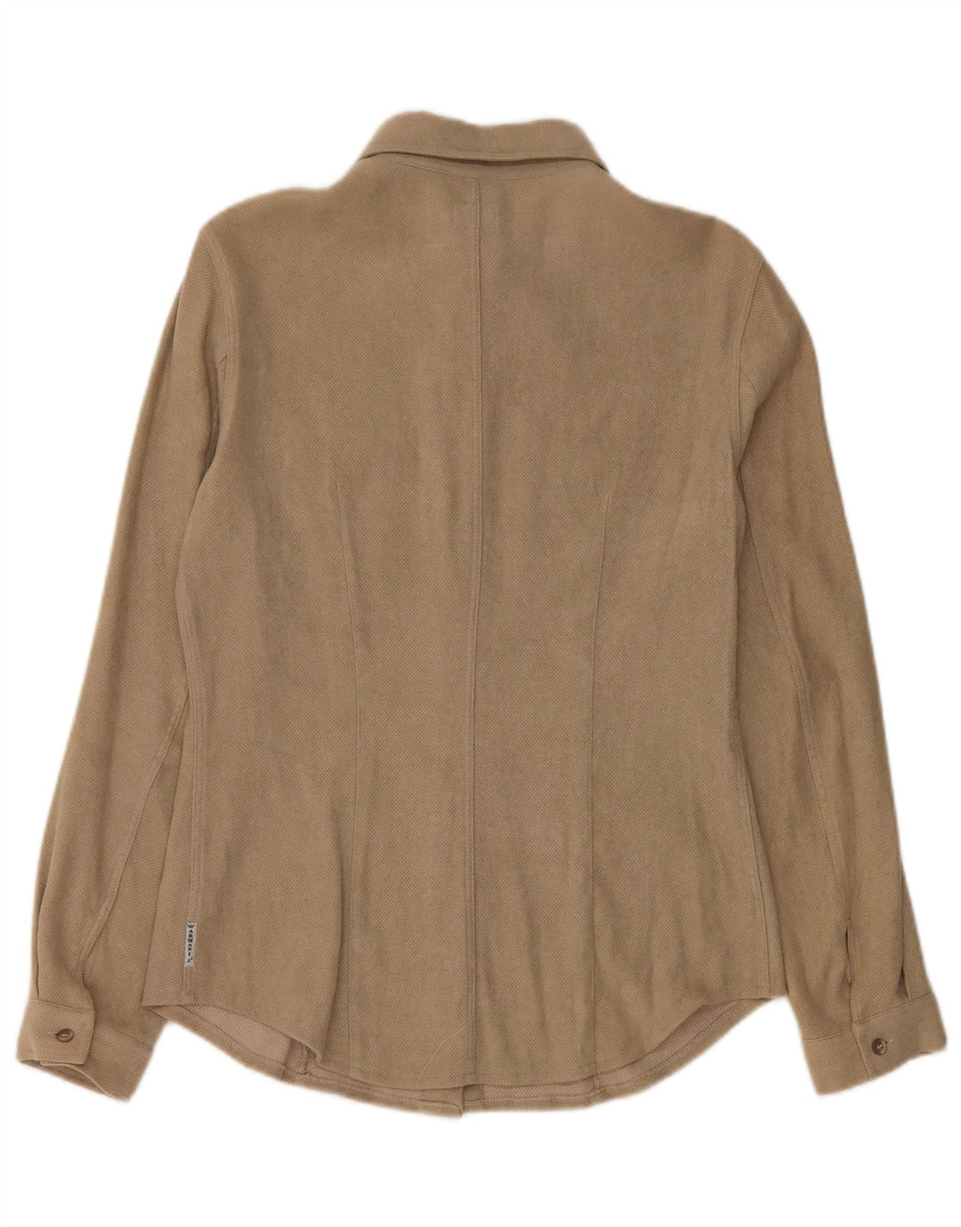 Camicia Armani Jeans Donna UK 10 Small Beige Viscosa