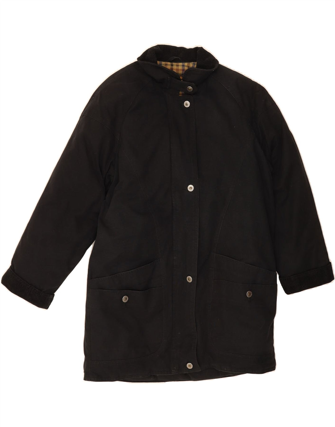 EDDIE BAUER Womens Windbreaker Coat UK 14 Medium Black Cotton Vintage Eddie Bauer and Second-Hand Eddie Bauer from Messina Hembry 
