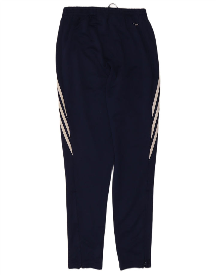 Pantaloni da tuta Adidas Climalite da uomo medi in poliestere blu navy