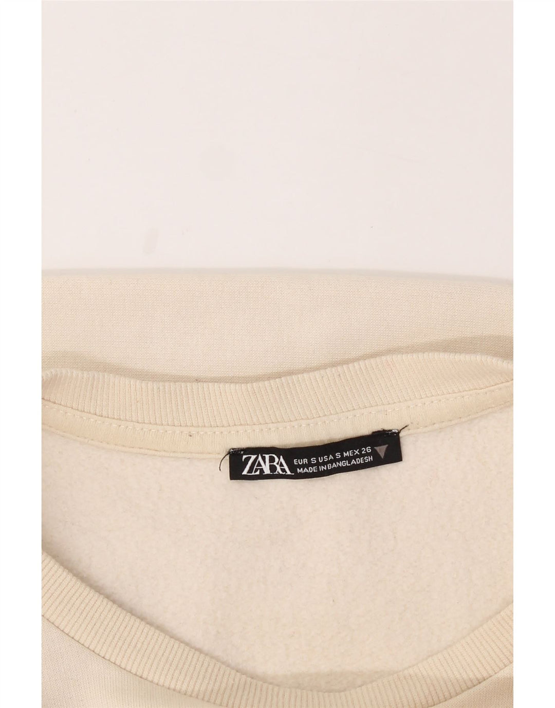 ZARA Womens Long Sleeve Blouse Top UK 10 Small Beige Vintage Zara and Second-Hand Zara from Messina Hembry 