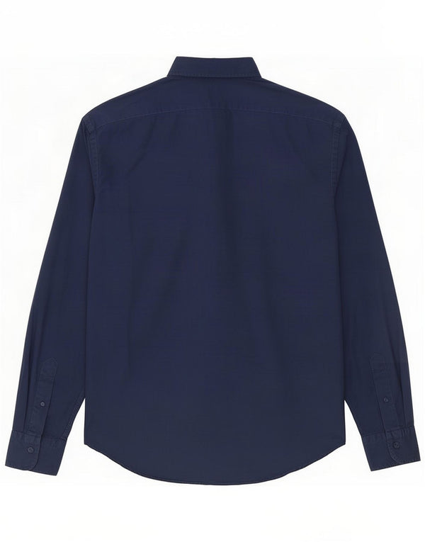 Camicia militare da uomo Avirex Large Blu Navy Cotone