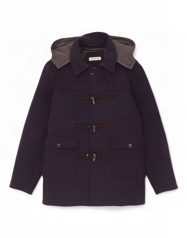 Montgomery con cappuccio da uomo Lorenzo Brunelli UK 38 medio cotone blu navy