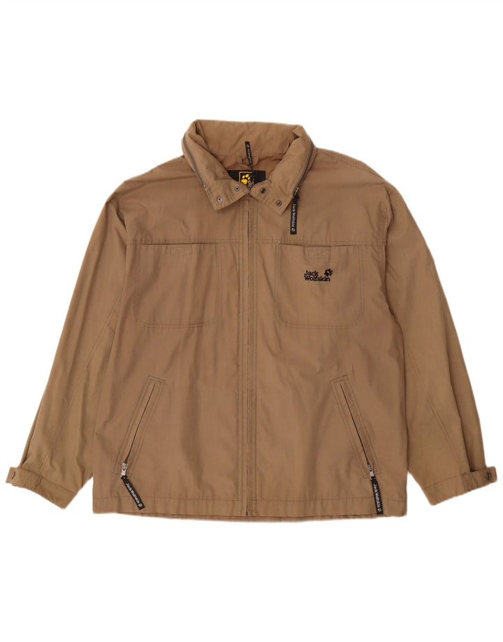 JACK WOLFSKIN Giubbotto bomber da uomo UK 40 grande marrone