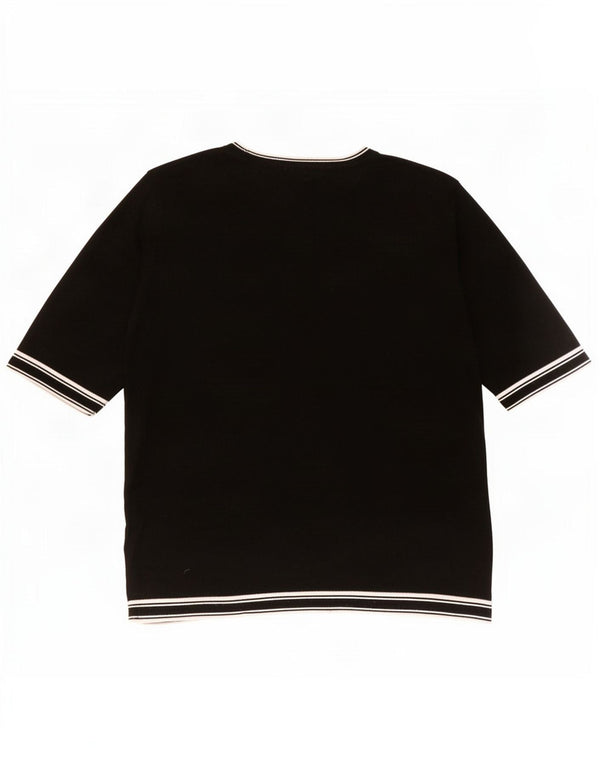 Maglione maglione girocollo da donna Marks & Spencer UK 16 grande nero
