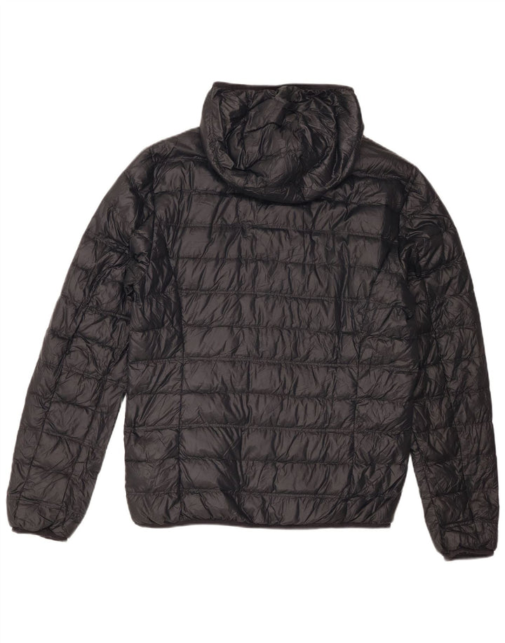 Giacca imbottita con cappuccio da uomo Emporio Armani UK 38 media nera in poliammide