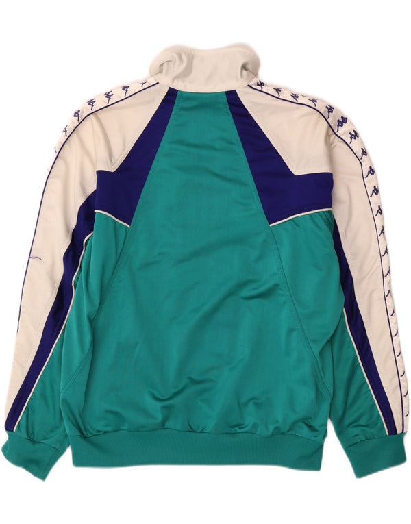 Giacca da ginnastica da uomo con grafica Kappa, grande, colore verde block