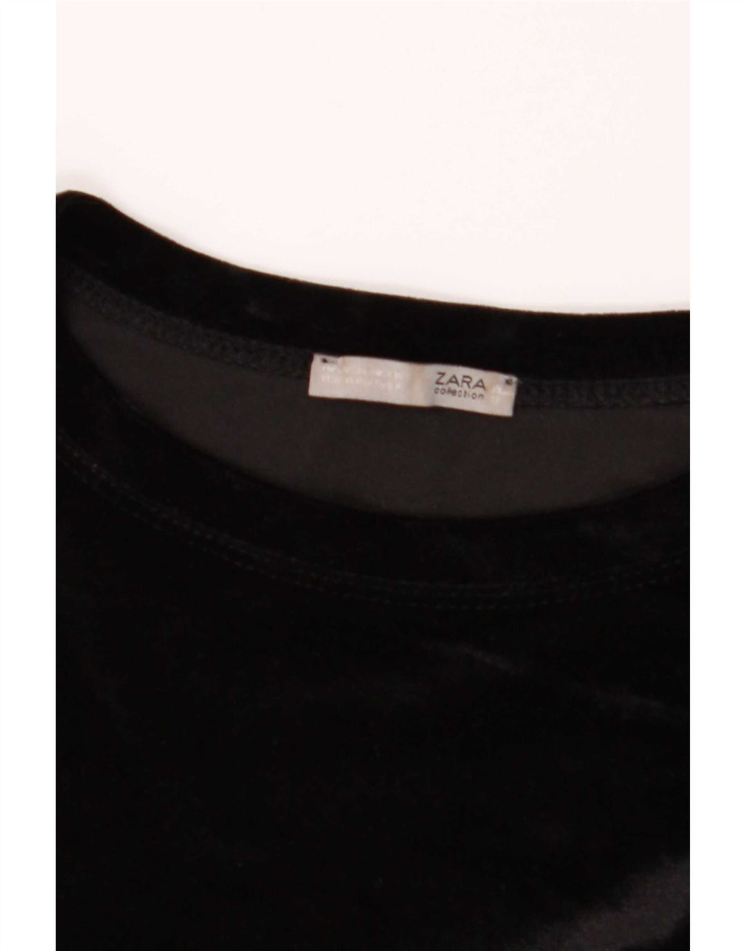 Abito a trapezio a maniche lunghe da donna Zara UK 16 grande poliestere nero