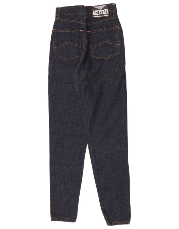 Jeans affusolati da donna vintage IT 42 medio W23 L30 cotone blu navy