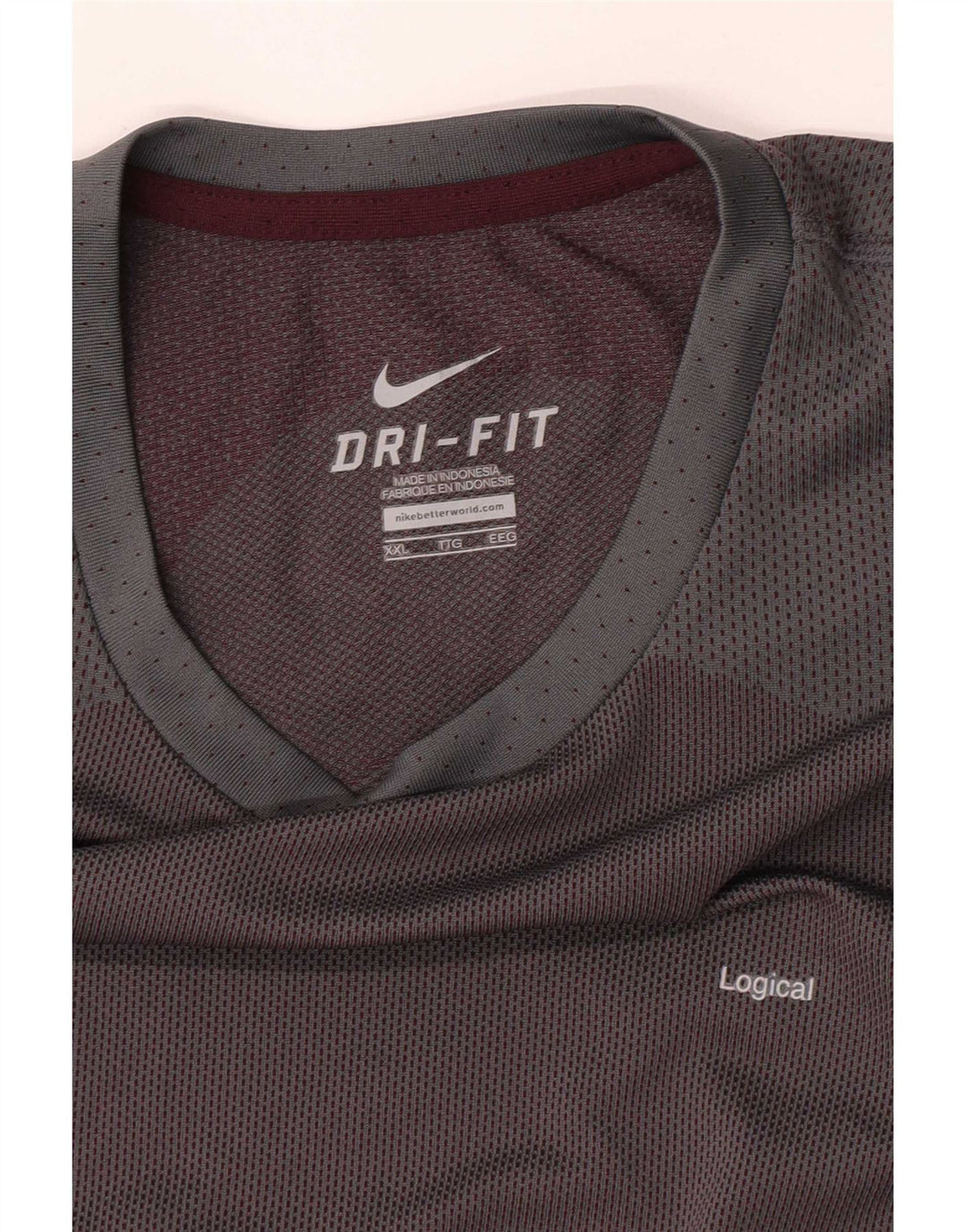 Top Nike Uomo Manica 3/4 2XL Grigio Colorblock