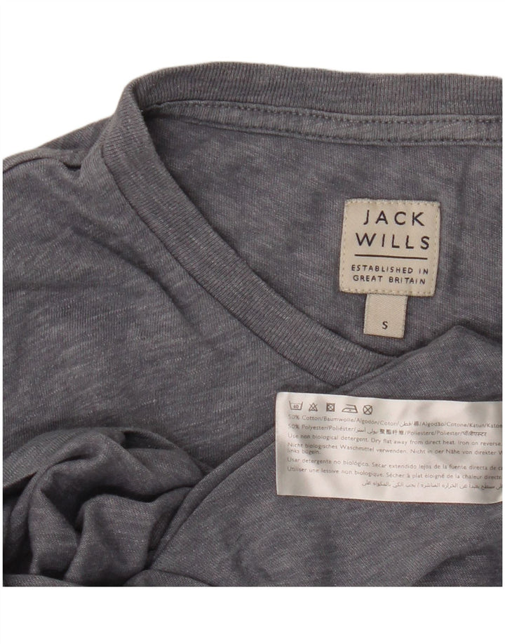 T-shirt da uomo Jack Wills Top in cotone chiazzato grigio piccolo