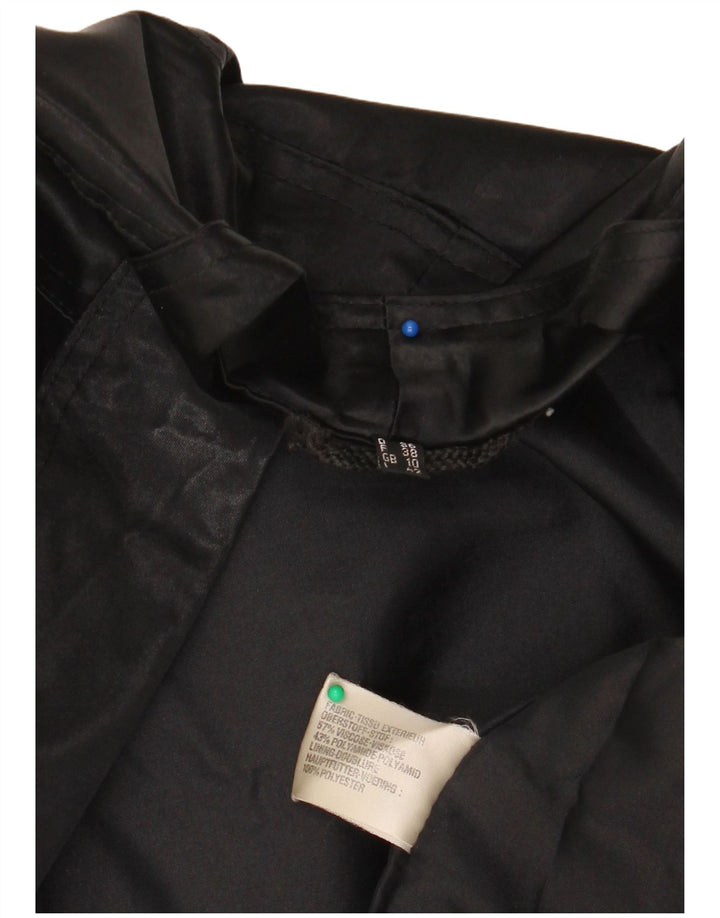 Giubbotto bomber da donna Colette Wolfgang Kaiser UK 10 piccolo in viscosa nera