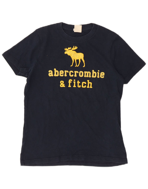 T-shirt grafica da bambino Abercrombie & Fitch 13-14 anni XL Blu navy