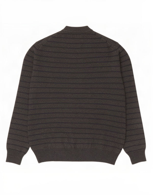 Maglione Zara da uomo con scollo a V, lana grande a righe nere