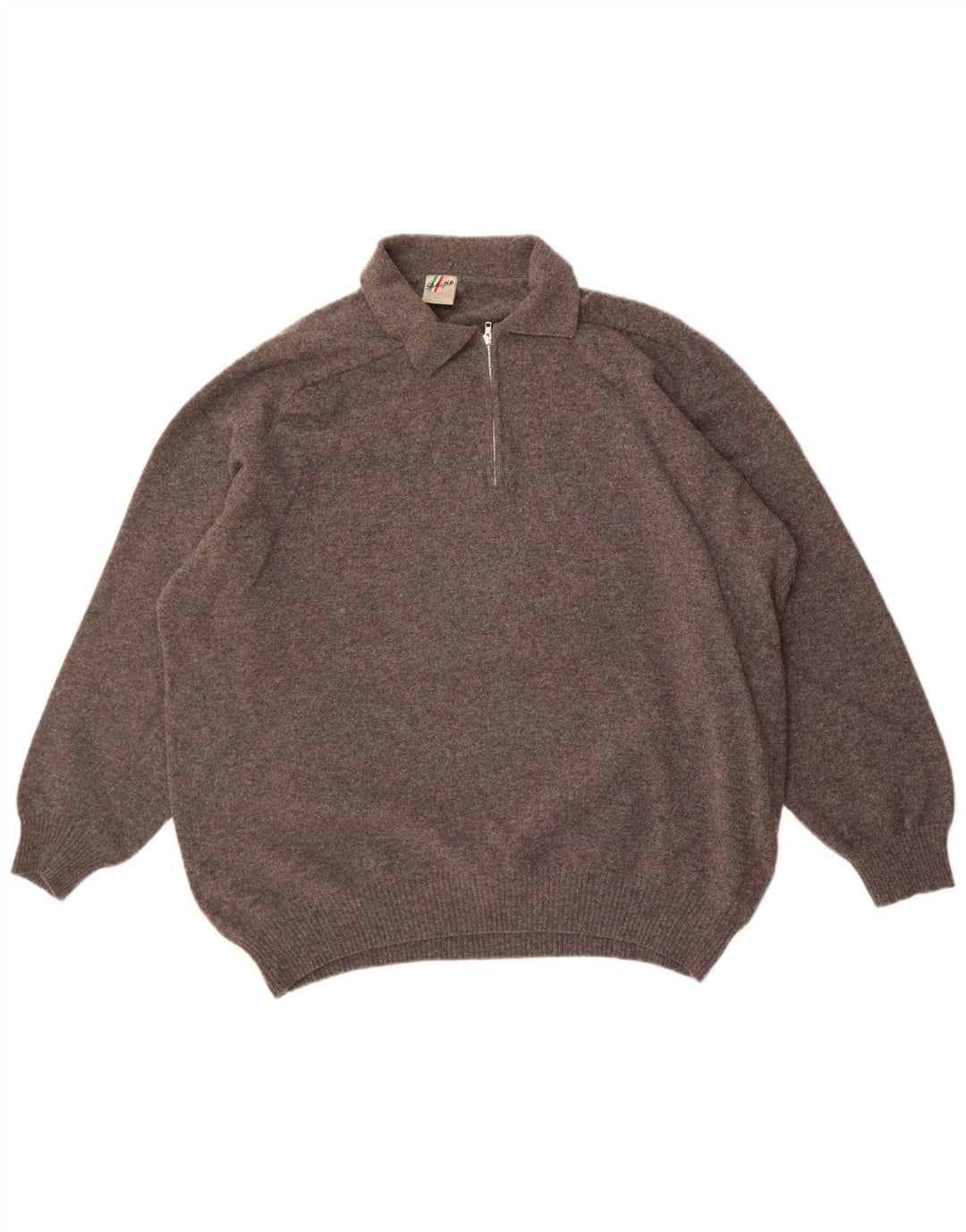 Walbusch Maglione da uomo Studio Pitti con collo a polo 2XL Lana vergine grigia