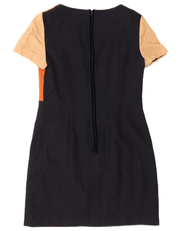 Abito tubino da donna Hobbs UK 12 Lana color block arancione medio