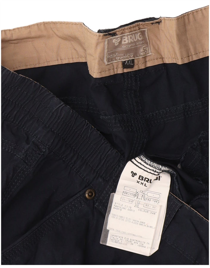 Pantaloncini cargo da uomo Brugi 2XL W44 cotone blu navy
