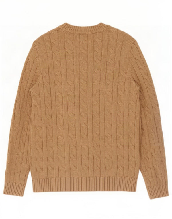 Crew Clothing Maglione da donna con scollo a barca UK 14 Grande cotone beige