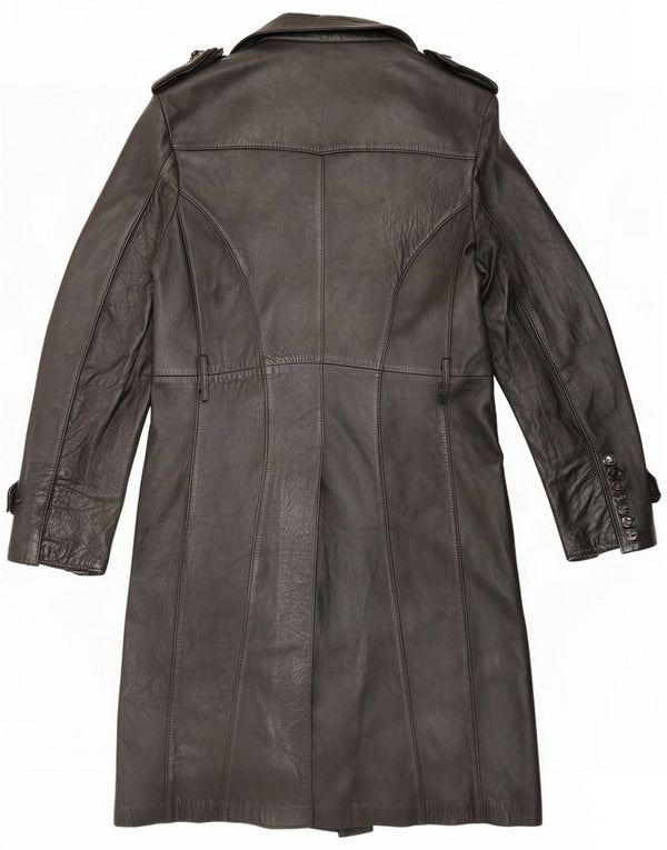 Cappotto doppiopetto in pelle da donna Marcos IT 56 4XL Nero