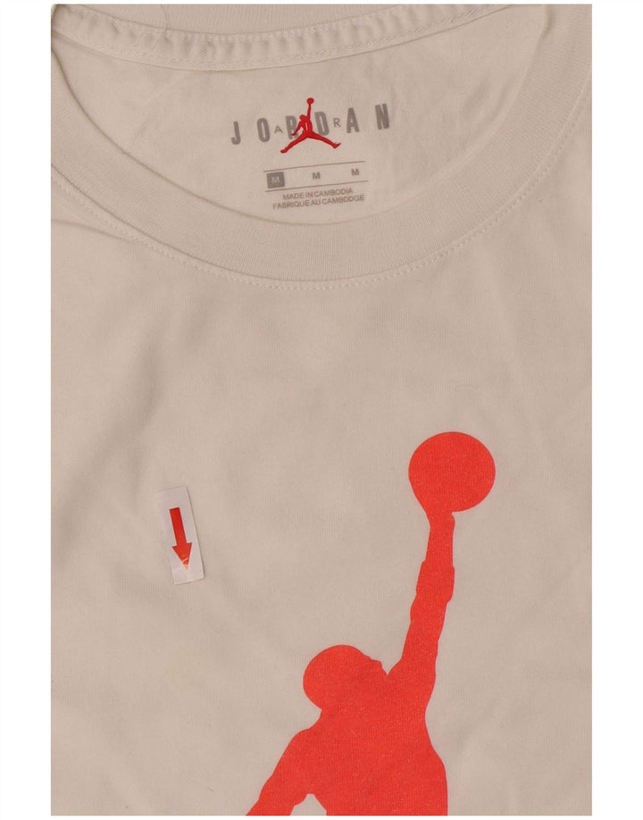 T-shirt grafica da uomo Jordan Top in cotone bianco medio