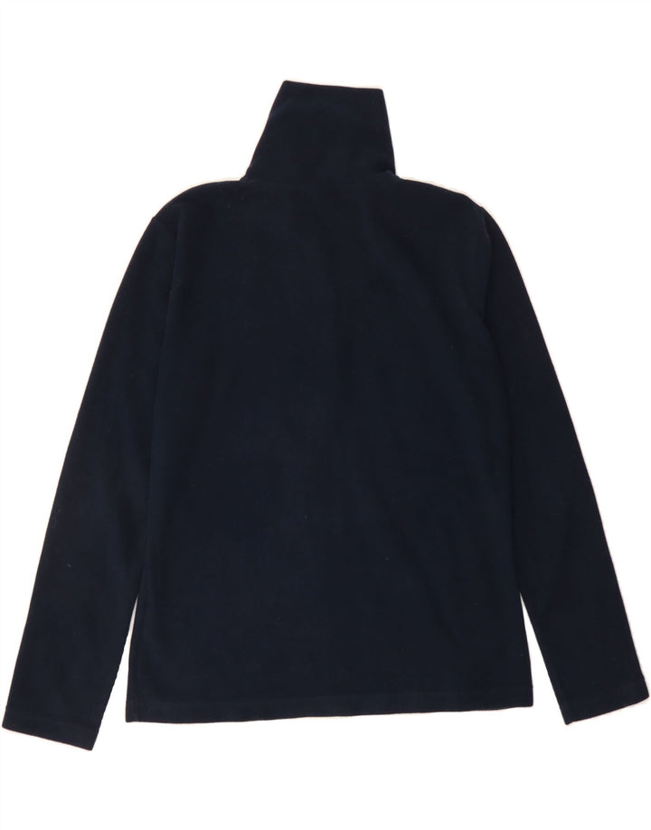 INVICTA Womens Zip Neck Fleece Jumper UK 14 Medium Navy Blue Polyester Vintage Invicta and Second-Hand Invicta from Messina Hembry 