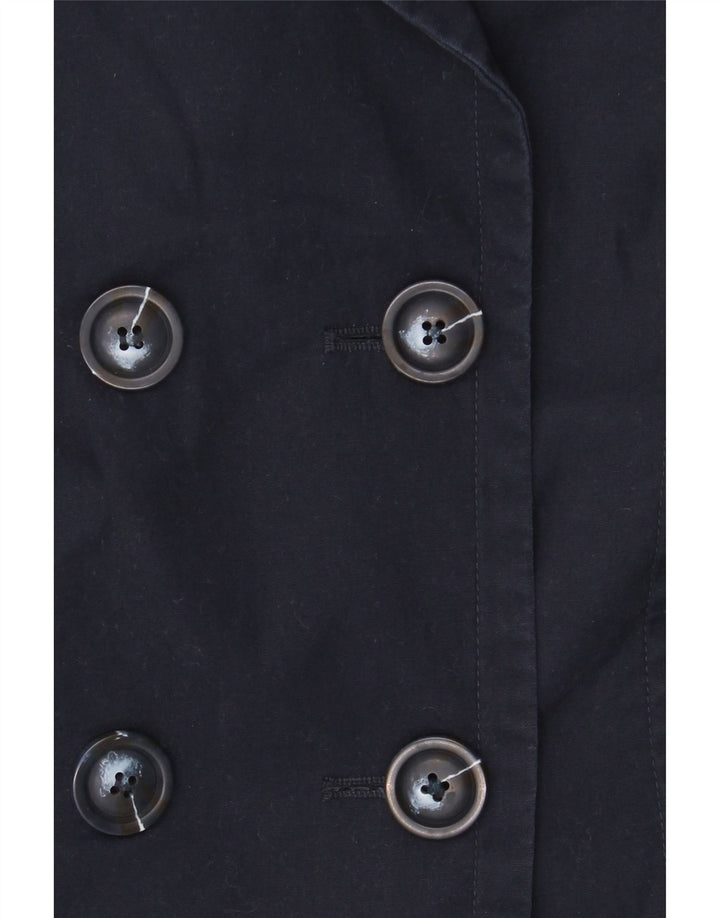 Cappotto da marinaio da donna Marks & Spencer UK 10 piccolo cotone blu navy