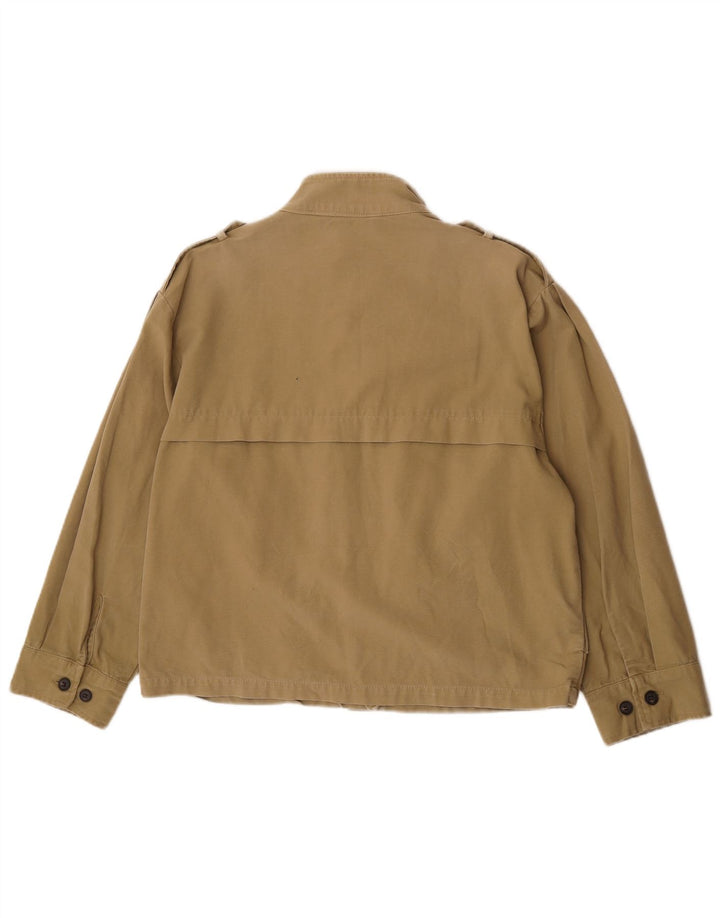 Giacca militare oversize da donna Zara UK 10 piccola in cotone kaki