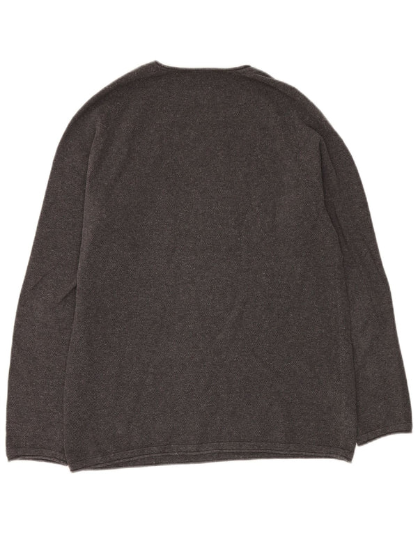 JACK & JONES Maglione maglione girocollo da uomo XL in cotone grigio
