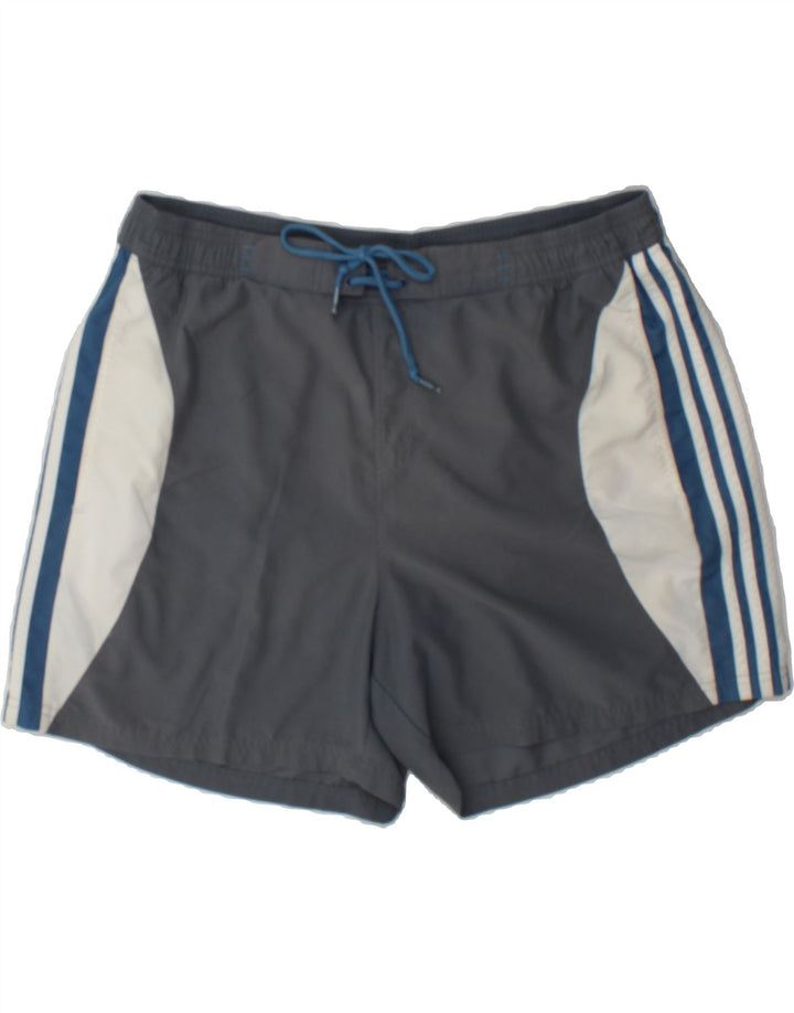ADIDAS Mens Swimming Shorts XL  Grey Colourblock Polyester Vintage Adidas and Second-Hand Adidas from Messina Hembry 