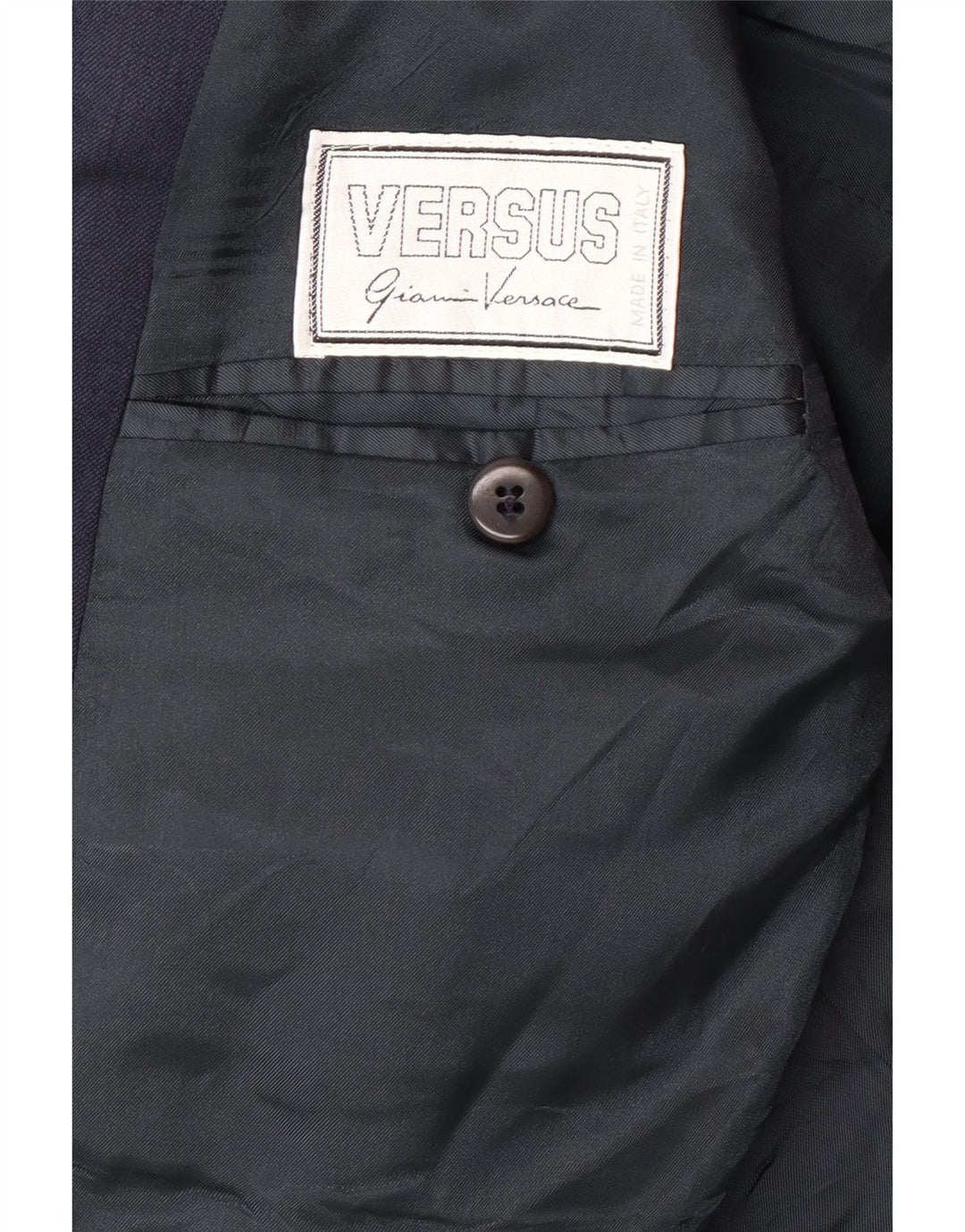 GIANNI VERSACE Abito da uomo in 2 pezzi UK 40 Large W30 L30 Blu navy Classico