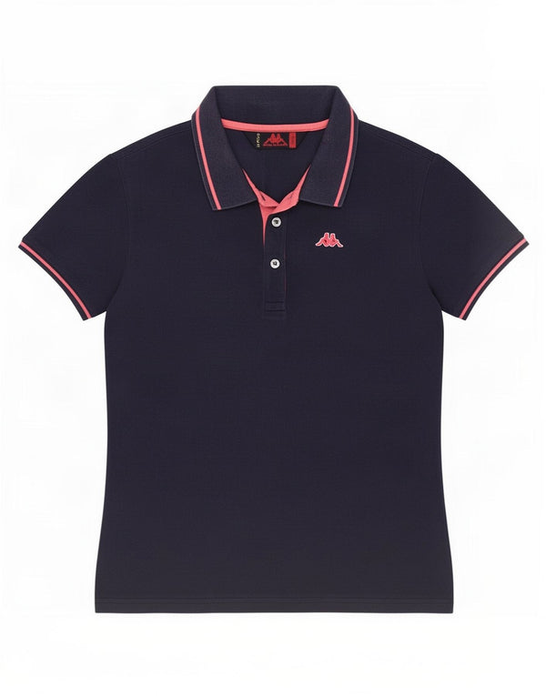 Polo Kappa da donna UK 14 grande in cotone blu navy